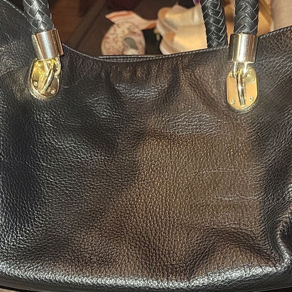 Cole Haan Black Leather Tote Bag - Picture 10 of 13